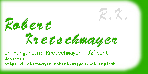 robert kretschmayer business card